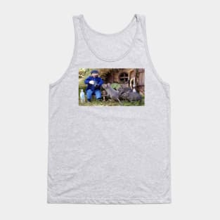 George the mouse in a log pile house & Mr Tographer Tank Top